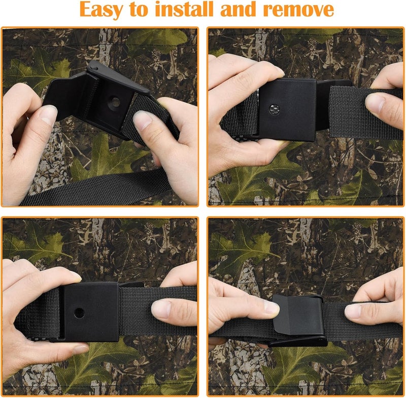 Mofuiry Universal Tree Stand Seat Replacement with Pocket, 16 X 12Inch Lightweight Replacement Treestand Seat with Adjustable Strap Hunting Accessories Fits All Ladder Stand, Works On Climbing Treestands - Image 5